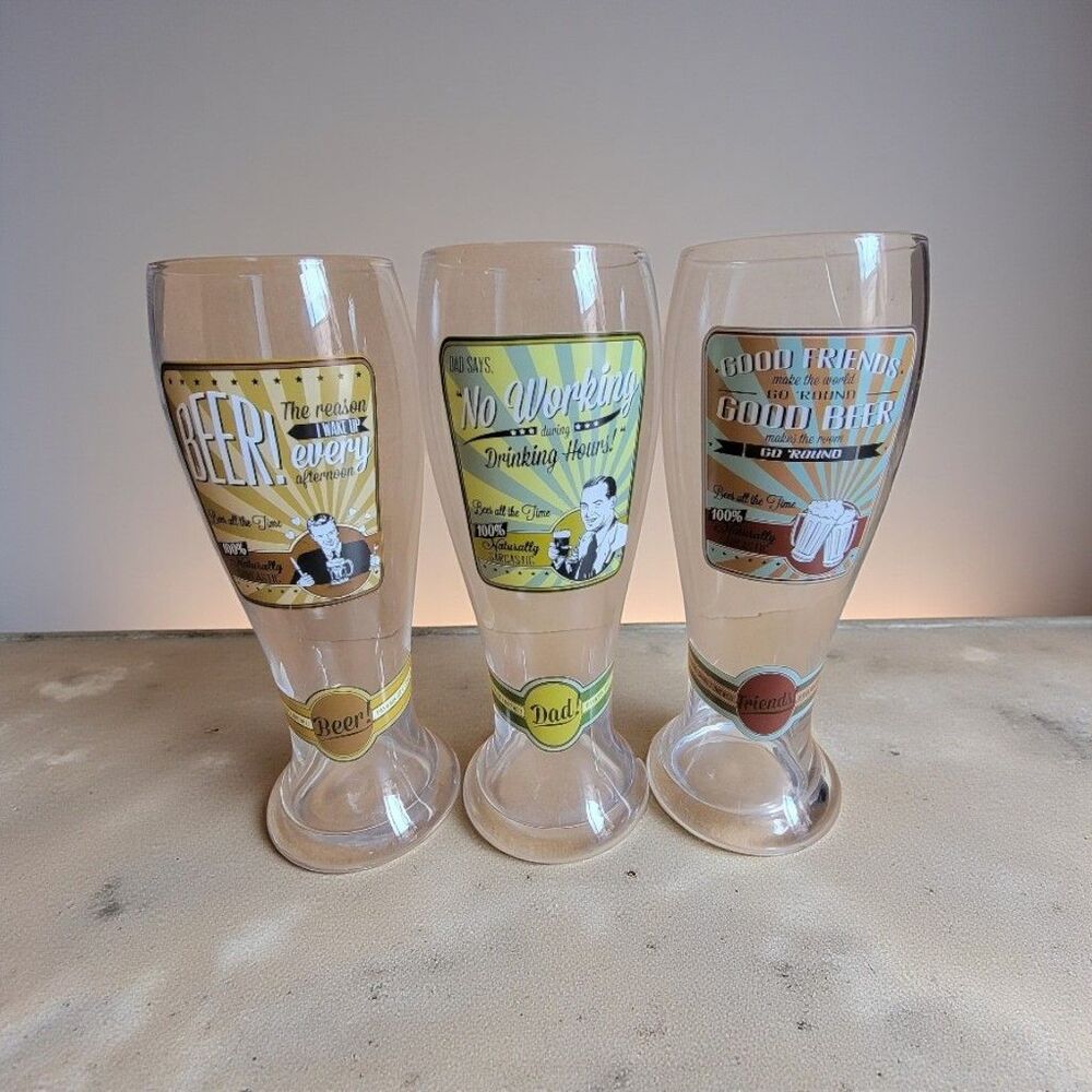 Pilsner Beer Glass Clear 23oz Pavilion Gift Company Dad Friends Father's Day